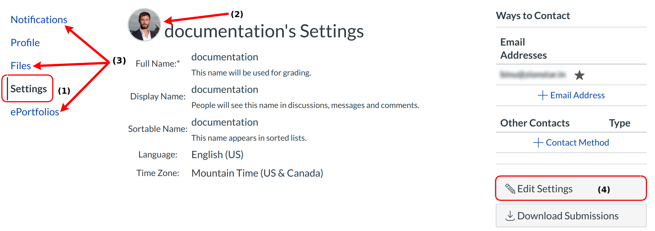 Navigating to your Profile
