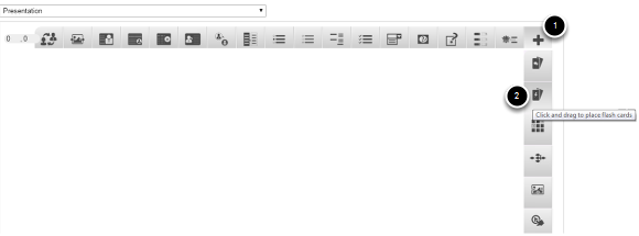 Step 2: Click on the Flash Cards Component Icon