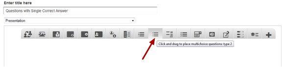 Step 2: Click on the Multichoice Questions: Type 2 Component Icon